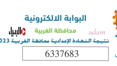 نتيجة الشهادة الإعدادية محافظة الغربية 2023 بالاسم ورقم الجلوس