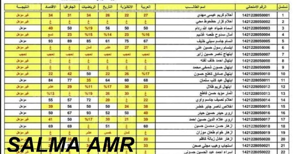 نتائج السادس الاعدادي 2024 الدور الأول