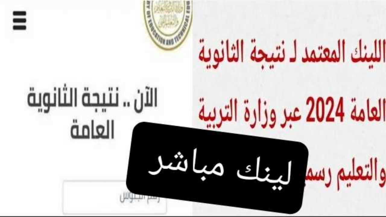 Link موقع نتيجة نت لاستخراج نتيجة الثانوية العامة 2024 بالاسم فقط نتيجة 3 ثانوي فور ظهورها