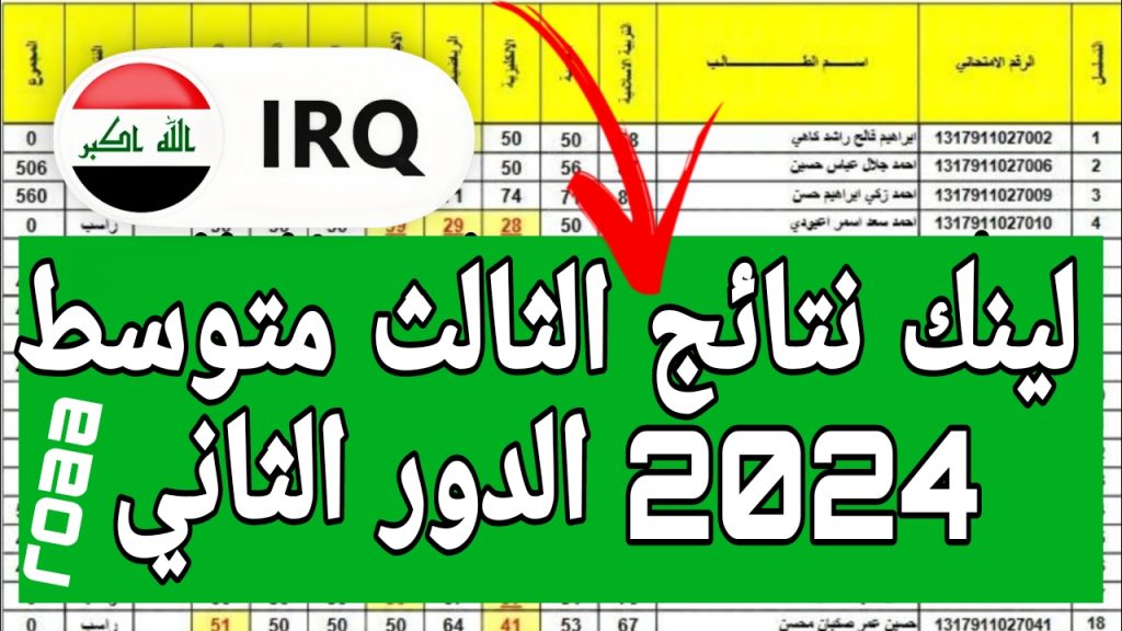 لينك نتائج الثالث متوسط 2024 الدور الثاني