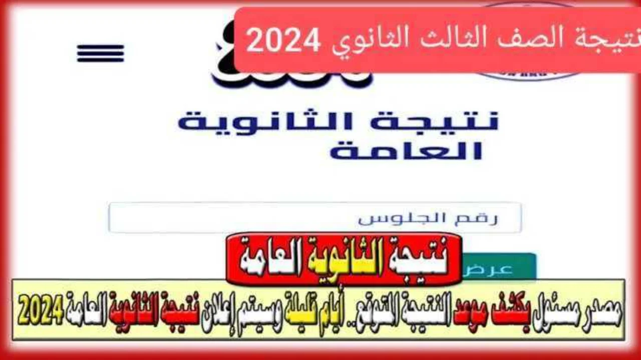 استعلم برقم الجلوس.. نتيجة الثانوية العامة الدور الثاني ورابط وخطوات الحصول عليها بضغطة زر 2024