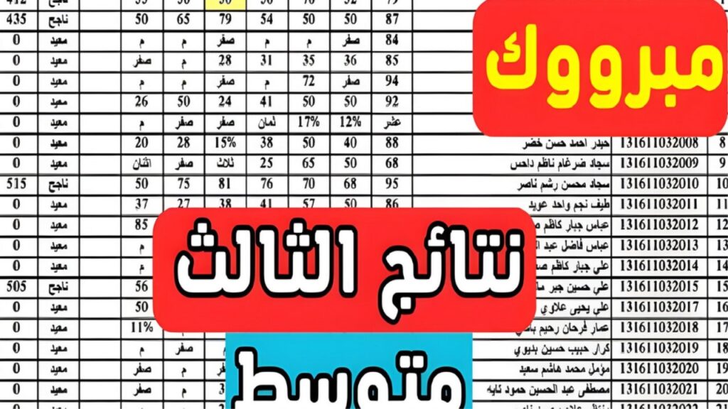 خطوات الاستعلام عن نتائج الثالث المتوسط الدور الثالث 2024